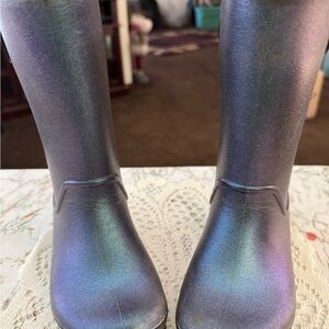 Stylish Kids Crocs Metallic  Blue Boots